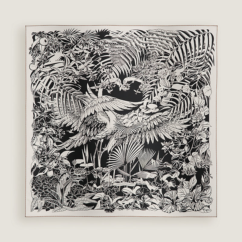 HERMES カレ90 フラミンゴパーティー ホワイト エルメス HERMES】【FLAMINGO PARTY】【フランス製】エルメス『カレ90